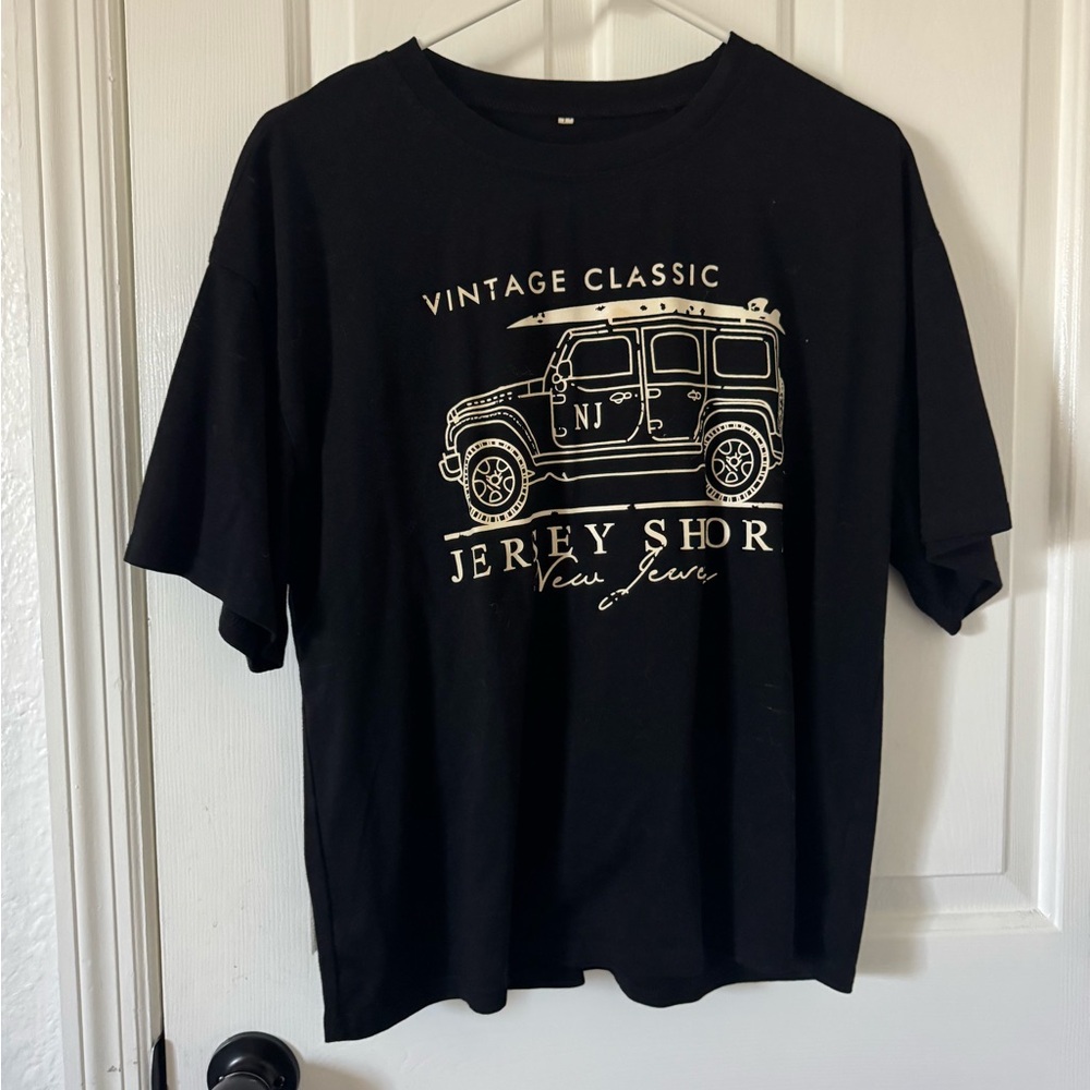 SHEIN Vintage Classic New Jersey Tee
